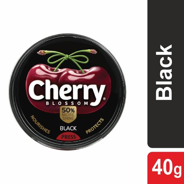 Cherry Blossom Black Shoe Polish 40g
