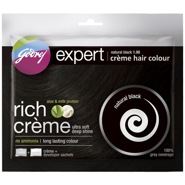 Godrej Expert Rich Creme Natural Black 1 Hair Color 20g+20ml